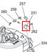 Load image into Gallery viewer, Graco 104633 VALVE, PILOT - item 231 highlighted in the Graco 3A2989EN parts diagram