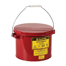 Load image into Gallery viewer, Justrite 10471 SWAB PAIL, W/DASHER, 6QT, RED