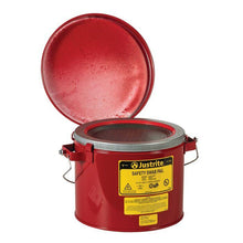 Load image into Gallery viewer, Justrite 10471 SWAB PAIL, W/DASHER, 6QT, RED