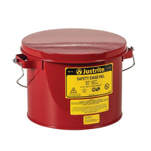 Load image into Gallery viewer, Justrite 10471 SWAB PAIL, W/DASHER, 6QT, RED