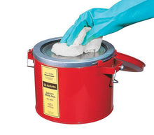 Load image into Gallery viewer, Justrite 10471 SWAB PAIL, W/DASHER, 6QT, RED