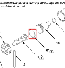 Load image into Gallery viewer, Graco 105399 Packing, O-ring - highlighted in parts diagram