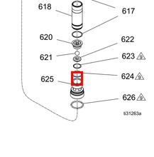 Load image into Gallery viewer, Graco 105802 Packing, O-ring - highlighted in parts diagram