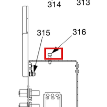 Load image into Gallery viewer, Graco 108787 SCREW, CAP, SCH - item 316 highlighted in the Graco 333586EN parts diagram