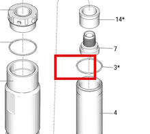 Load image into Gallery viewer, Graco 108-822 Teflon O-Ring, at top &amp; bottom of sleeve