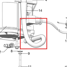 Load image into Gallery viewer, Graco 109145 Hose, Coupled, 12 In, W/Restrictor - item 14 highlighted in the Graco 3A9512EN parts diagram