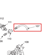 Load image into Gallery viewer, Graco 109167 HOSE  COUPLED  25 FT  061258 - item 107 highlighted in the Graco 307879EN-S parts diagram