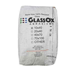 1 Skid of 40 50 lb Bags of Crushed Glass Blast Media