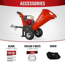 Load image into Gallery viewer, MechMaxx HONDA GX200 Gasoline Engine Powered 4 inch Wood Chipper, GS650
