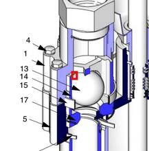 Load image into Gallery viewer, Graco 110294 Stainless Steel Intake Ball, 2 in diameter for High-Flo Lowers - highlighted in parts diagram