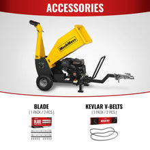 Load image into Gallery viewer, MechMaxx 5 inch E-start DUCAR 420cc 15hp Gasoline Engine Powered Drum Wood Chipper with Towbar, PGS1500