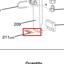 Load image into Gallery viewer, Graco 110580 SCREW, CAP, SOCKET HD - item 211 highlighted in the Graco 3A5311EN-D parts diagram