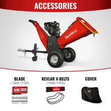 Load image into Gallery viewer, MechMaxx 6 inch E-start B&amp;S VANGUARD 408cc 14hp Gasoline Engine Powered Drum Wood Chipper, P4206