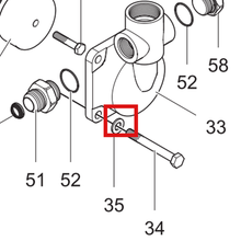 Load image into Gallery viewer, Graco 111449 WASHER, PLAIN - item 35 highlighted in the Graco 307843EN-ZAT parts diagram