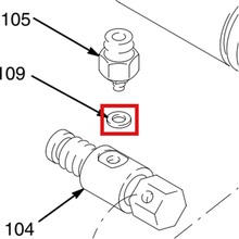 Load image into Gallery viewer, Graco 112097 WASHER - item 109 highlighted in the Graco 308266EN-C parts diagram