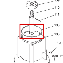 Load image into Gallery viewer, Graco 112343 PACKING, O-RING - item 108 highlighted in the Graco 308330EN-L parts diagram