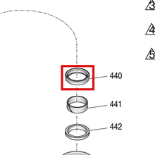 Load image into Gallery viewer, Graco 112561 Block Packing - item 440 highlighted in the Graco 3A3391EN parts diagram