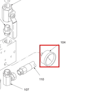 Load image into Gallery viewer, Graco 112567 Gauge  Pressure  Fluid - highlighted in parts diagram