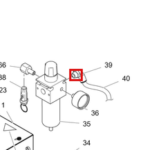 Load image into Gallery viewer, Graco 114153 Fitting, Elbow, Male, Swivel - highlighted in parts diagram