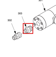 Load image into Gallery viewer, Graco 114496 Fitting, Nipple - highlighted in parts diagram