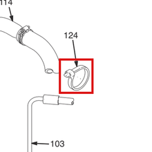 Load image into Gallery viewer, Graco 114958 STRAP, TIE - item 124 highlighted in the Graco 310778EN-P parts diagram