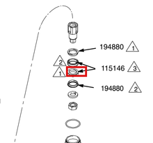 Load image into Gallery viewer, Graco 115146 Seal, U-cup - highlighted in parts diagram