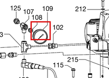 Load image into Gallery viewer, Graco 115523 Fluid Pressure Gauge - highlighted in parts diagram