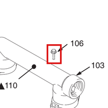 Load image into Gallery viewer, Graco 115644 Screw, Mach, Hex Washer HD - item 106 highlighted in the Graco 308368EN-ZAZ parts diagram