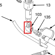 Load image into Gallery viewer, Graco 115764 Elbow 90 Degree Fitting - item 103 highlighted in the Graco 309715EN-B parts diagram