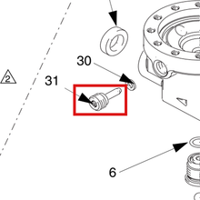 Load image into Gallery viewer, Graco 117100 PLUG, THREADED - item 31 highlighted in the Graco 309475EN-G parts diagram