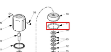 Load image into Gallery viewer, Graco 117112 O-ring, Slit - highlighted in parts diagram