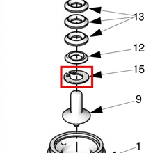Load image into Gallery viewer, Graco 117125 RING, RETAINING, INT. - item 15 highlighted in the Graco 309475EN-G parts diagram