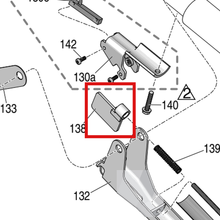 Load image into Gallery viewer, Graco 117268 Interrupter Bracket - item 138 highlighted in the Graco 3A3389EN parts diagram