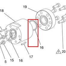 Load image into Gallery viewer, Graco 117541 PACKING, O-RING - item 16 highlighted in the Graco 309834EN parts diagram