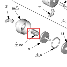 Load image into Gallery viewer, Graco 118695 Spring, Compression - highlighted in parts diagram