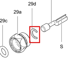 Load image into Gallery viewer, Graco 118907 CLIP,C - item 29D highlighted in the Graco 3A7504EN-B parts diagram