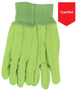 MCR Memphis Corded Gloves - High Vis Green (12-pk)