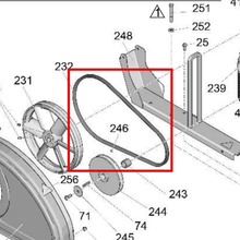 Load image into Gallery viewer, Graco 119433 Belt - item 232 highlighted in the Graco 3A3390EN parts diagram