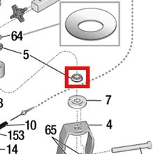 Load image into Gallery viewer, Graco 119532 Flanged Bearing - item 5 highlighted in the Graco 3A9031EN-G parts diagram