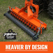 Load image into Gallery viewer, MechMaxx 84" Heavy Duty Soil Pulverizer, Single Spiked Roller, 29 Shanks, Category 1 and 2, 3 Point Hitch Tractor Attachment, TSP84