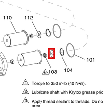 Load image into Gallery viewer, Graco 120887 Seal,posipak,3/8 X 5/8,uhmwpe - highlighted in parts diagram