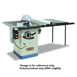 Baileigh Industrial - 2HP 220V 1Phase, 10" Entry Level Cabinet Style Table Saw, 40" x 27", blade guard