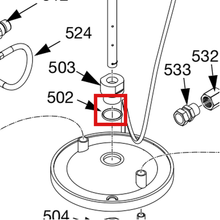 Load image into Gallery viewer, Graco 125312 PACKING,O-RING - item 502 highlighted in the Graco 3A0395EN-ZAC parts diagram