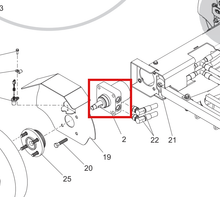 Load image into Gallery viewer, Graco 125929 Motor,wheel - highlighted in parts diagram