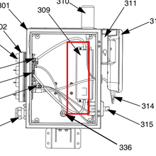 Load image into Gallery viewer, Graco 127887 151.2W 6.3A 24Dc Power Supply - item 309 highlighted in the Graco 3A5354EN-E parts diagram