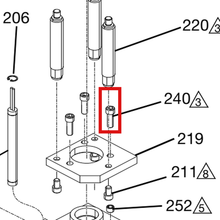 Load image into Gallery viewer, Graco 128190 SCREW,CAP,SOCKET HEAD,5/16-18 - item 240 highlighted in the Graco 333347EN parts diagram