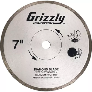 Grizzly Industrial T30312 - 7" Tile Saw Blade