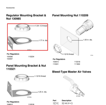 Load image into Gallery viewer, Graco 130985 Kit, Bracket, Mounting, Air Reg - highlighted in parts diagram
