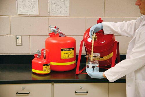 Justrite 14065 CAN,SFTY OVAL POLY .5G RED