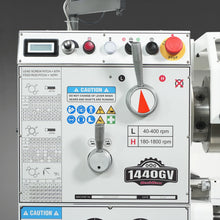Load image into Gallery viewer, MechMaxx 14" x 40" Industrial Metal Lathe Machine with Variable Speed DRO Gunsmith Gearhead Precision Turning Drilling Belt Drive 1440GV
